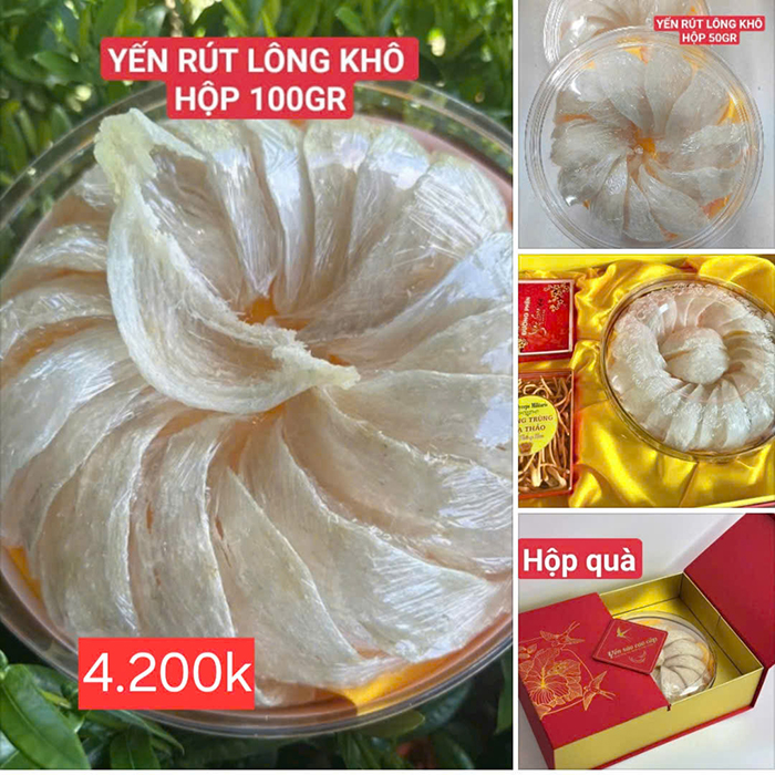 Yến sào rút lông nguyên tổ  KHÁNH HÒA